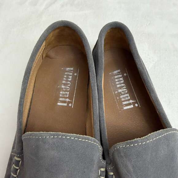 Vincenti Men\'s Gray Suede Contrast Stitching Loafers Sz 44 US 10.5 main image 6